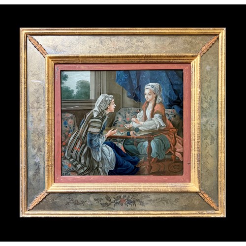 Chinese Reverse Glass Painting after CA van Loo